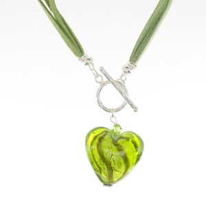 Heart shaped pendant with original choker.