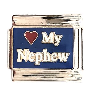Italian Charm Bracelet Stainless Steel 9mm -Love my Nephew - Family love and celebration
