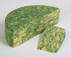 British England English Sage Derby Cheese Half Wheel (Approx 4.6 lbs)