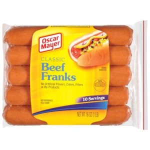 OSCAR MAYER FRANKS HOT DOGS CLASSIC BEEF 16 OZ PACK OF 2