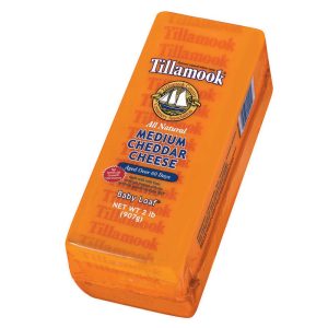 Tillamook Medium Cheddar Cheese 2lb Baby Loaf (Pack of 2)